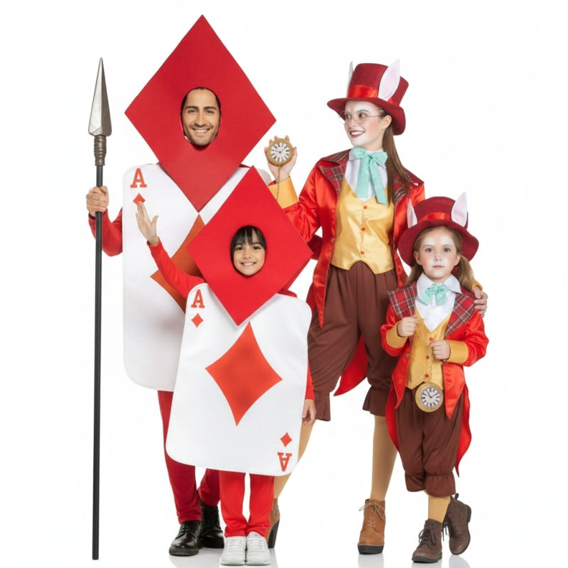 Gruppe von Karo-Ass und Kaninchen Alice