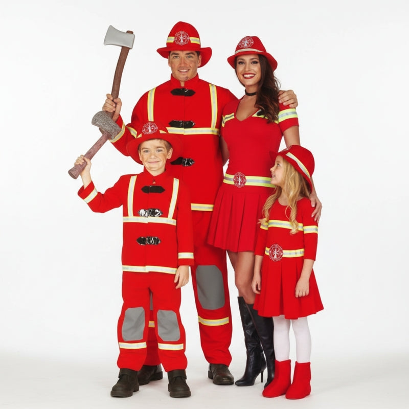 Gruppe von Rote Feuerwehrmänner