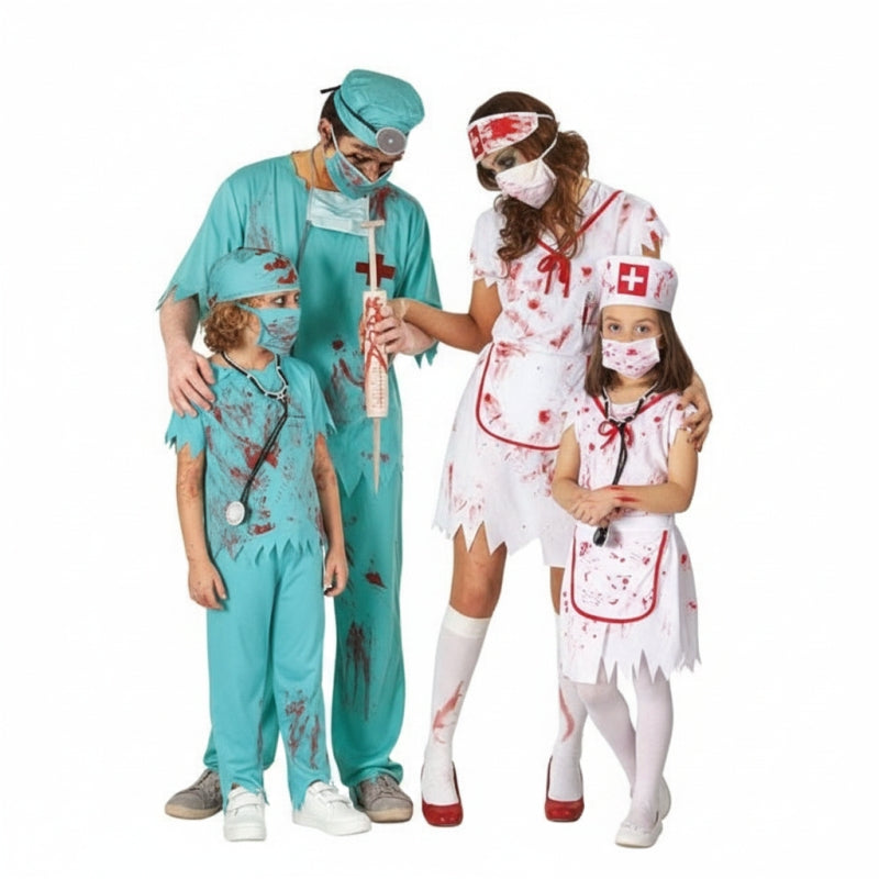 Gruppe von Zombie-Chirurgen und Krankenschwestern