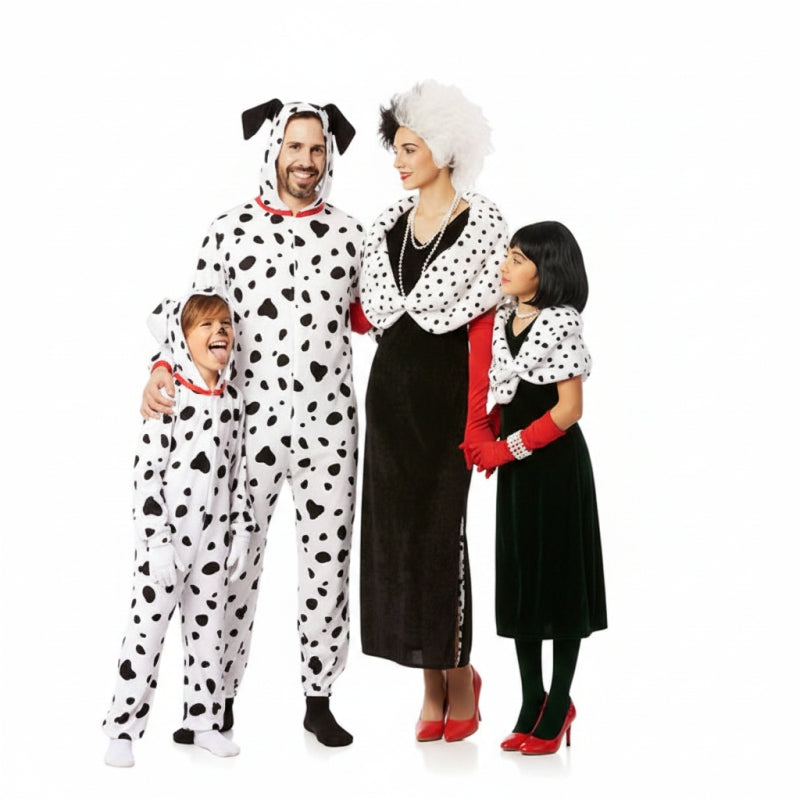 Gruppe von Dalmatiner und Cruella