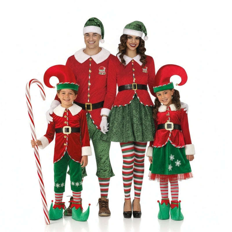 Gruppe von Merry-Christmas-Elfen