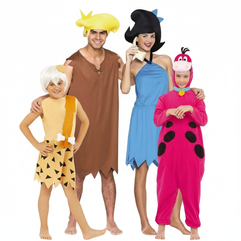 Gruppe von Familie Schotterstein von den Feuersteins