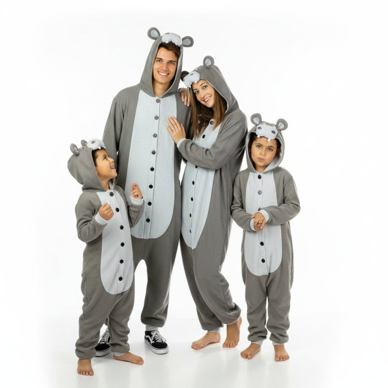 Gruppe von Nilpferd Onesies