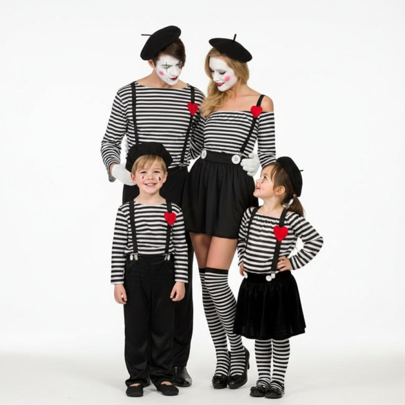 Gruppe von Clown-Mimen