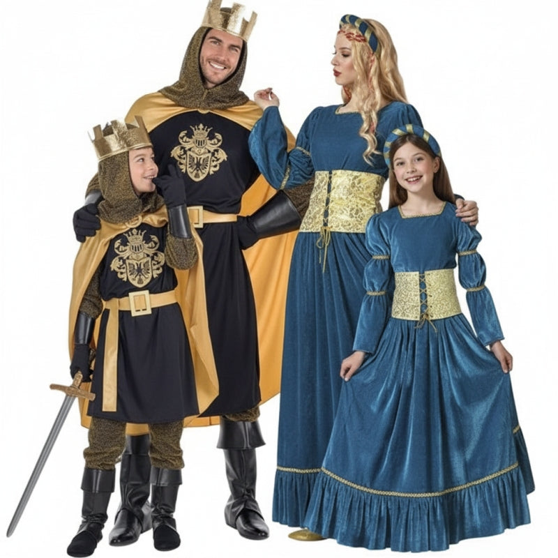 Gruppe von Mittelalterliche Könige und Burgfräulein
