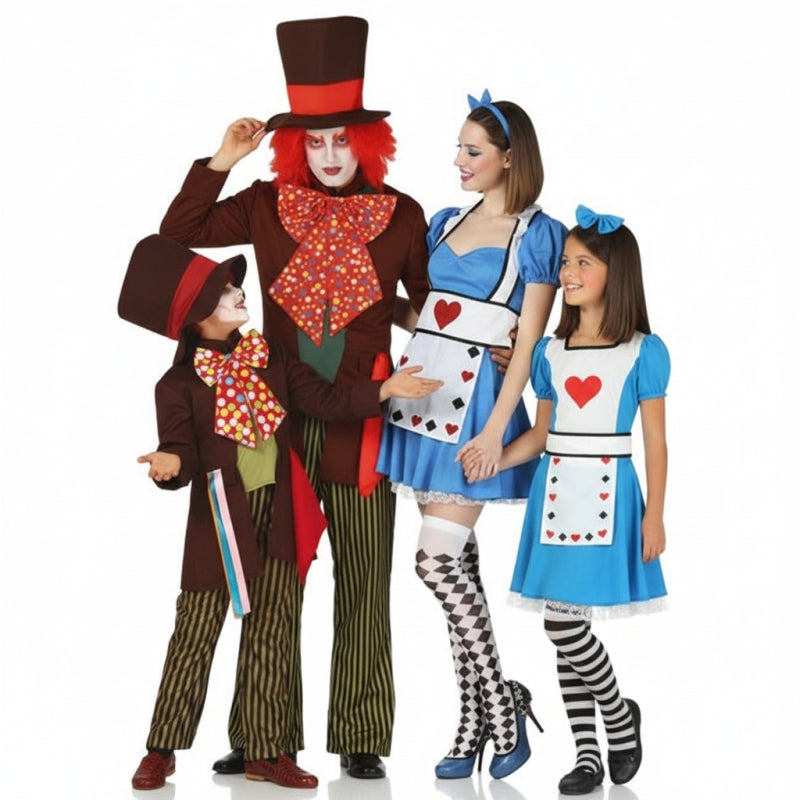 Gruppe von Verrückter Hutmacher und Alice im Wunderland