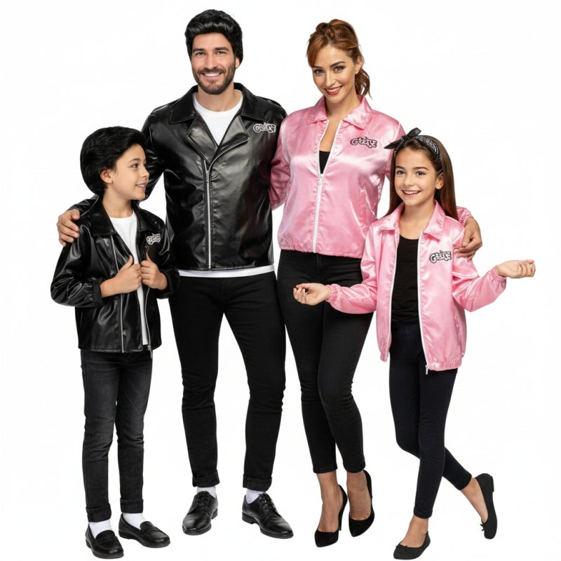 Gruppe von T-Birds und Pink Ladies aus Grease