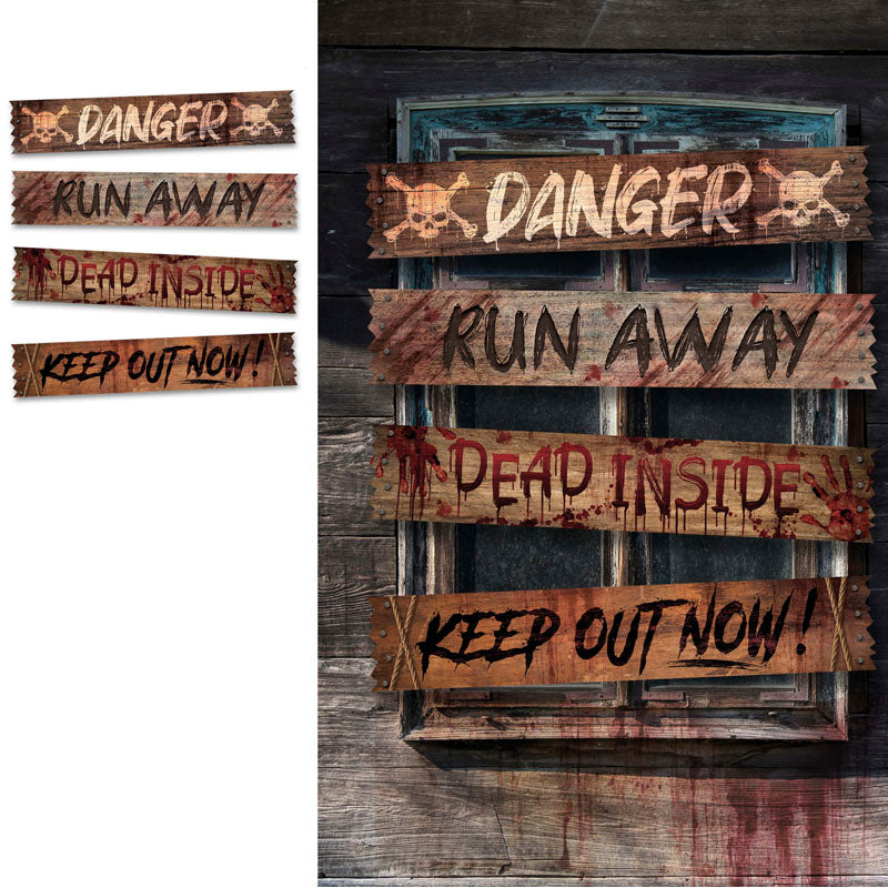 Carteles para tapiar ventana