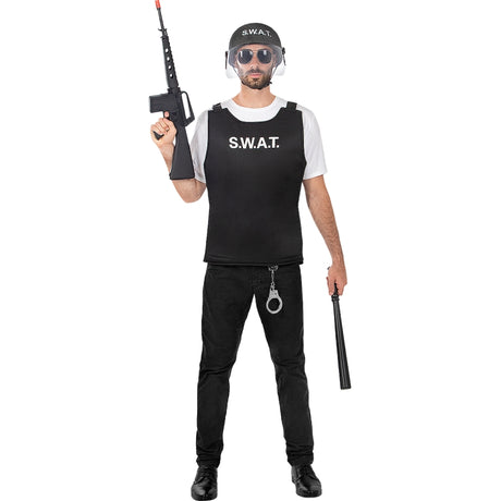 Disfraz de Chaleco de SWAT para hombre