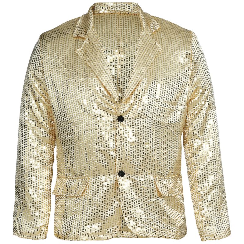 Chaqueta Lentejuelas Oro para Hombre Delante