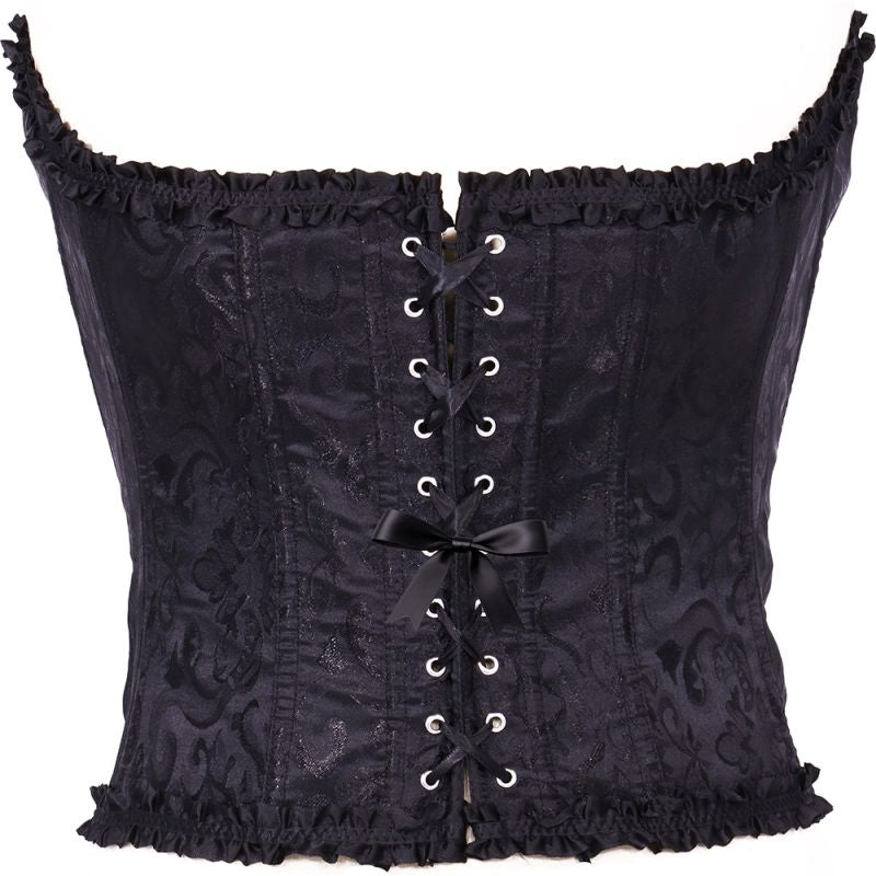 Corset Negro estampado para mujer Espalda