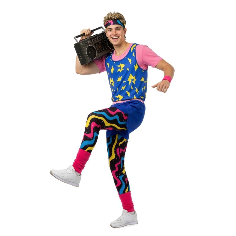 Disfraz de Aeróbic Años 80 para hombre