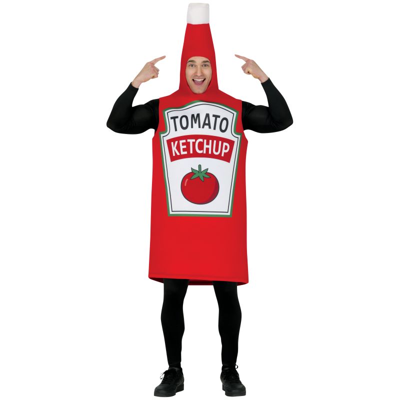 Disfraz de Bote de Ketchup para hombre