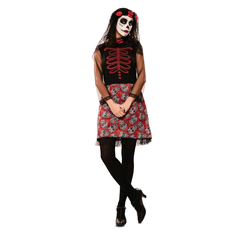 Disfraz de Catrina Roja para mujer
