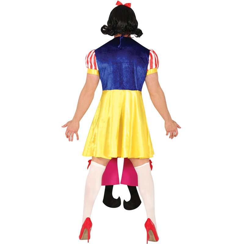 Disfraz de Blancanieves satisfecha para hombre Espalda