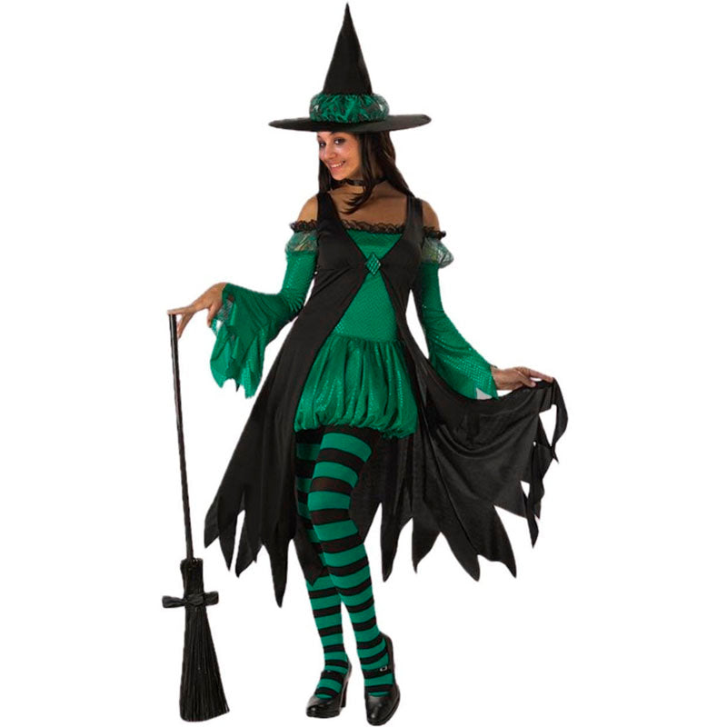 Disfraz de Bruja Verde Esmeralda para mujer