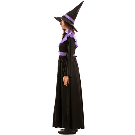 Disfraz de Bruja elegante púrpura para mujer Perfil