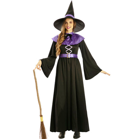 Disfraz de Bruja elegante púrpura para mujer