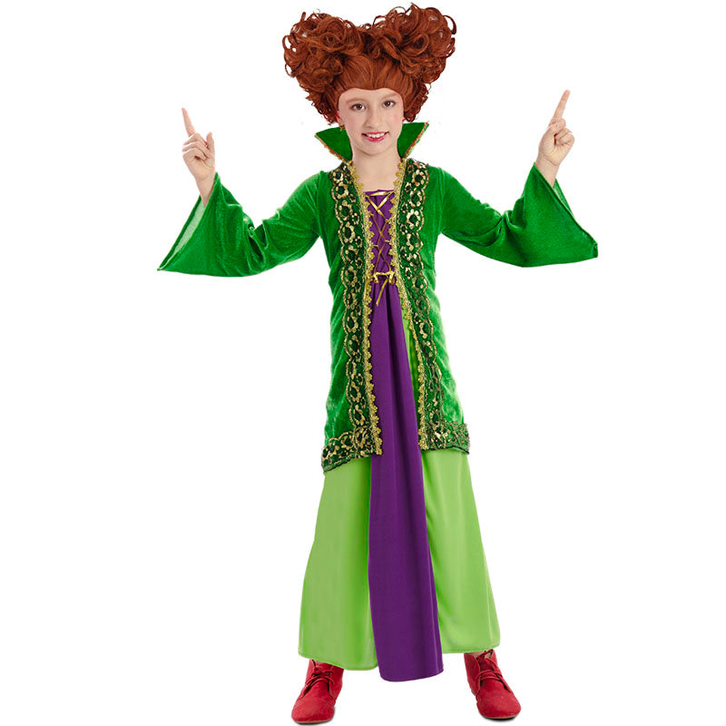 Disfraz de Bruja verde Winifred para niña