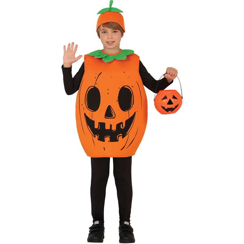 Lifreer Kürbis Kostüm Für Halloween – Verkleidung Mit Hut & Tasche In Orange | Für Kinder & Erwachsene