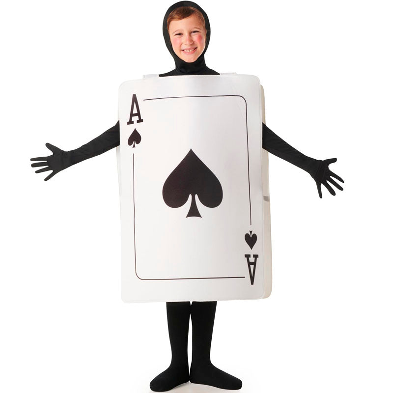 Disfraz de Carta Póker As de Picas infantil