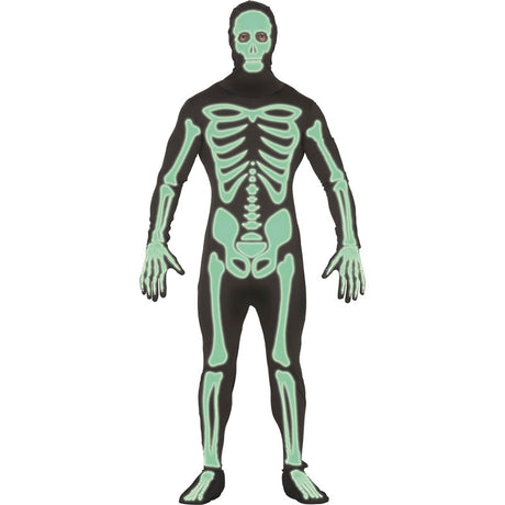 Disfraz de Esqueleto Glow in the Dark para hombre