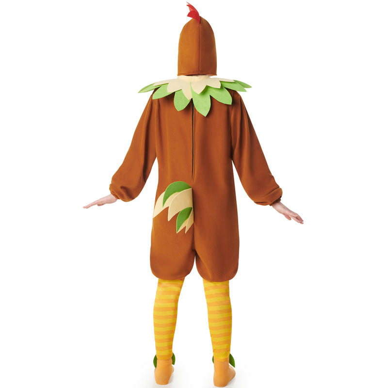 Disfraz de Gallina marrón para mujer Espalda