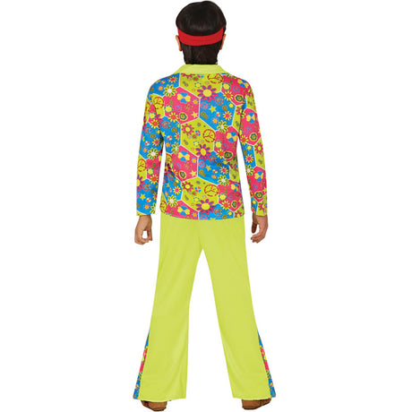 Disfraz de Hippie Flores para niño espalda