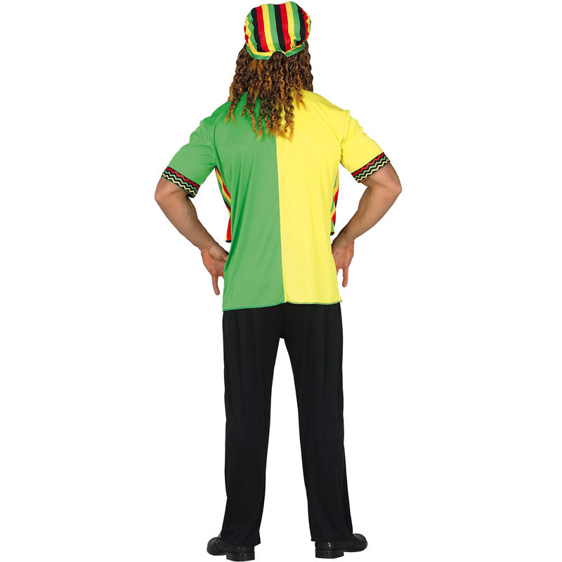 Disfraz de Jamaicano Rasta para hombre Espalda