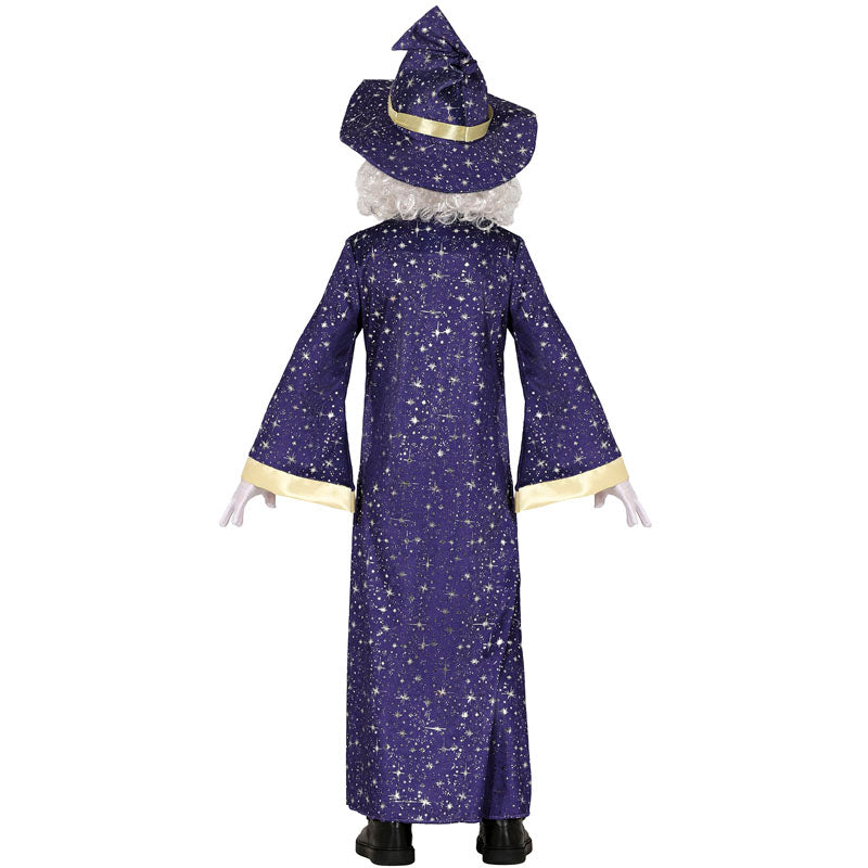 Disfraz de Mago azul para niño Espalda