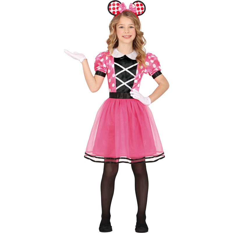 Disfraz de Minnie Mouse rosa para niña