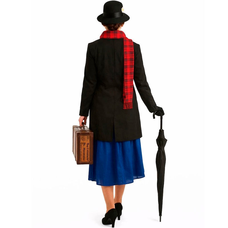 Disfraz de Niñera Mary Poppins para mujer espalda
