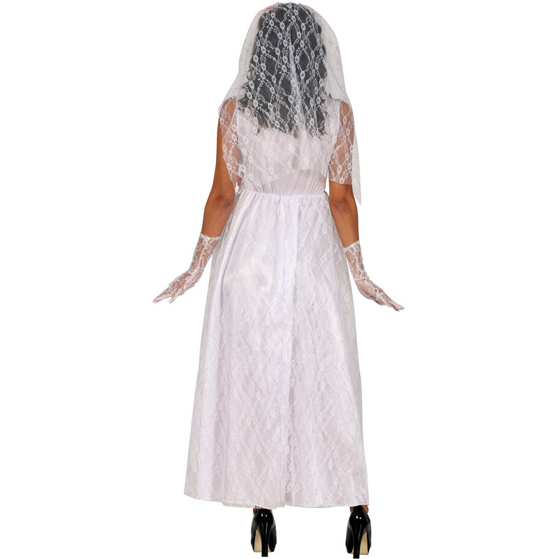 Disfraz de Novia Esqueleto Catrina para mujer Espalda