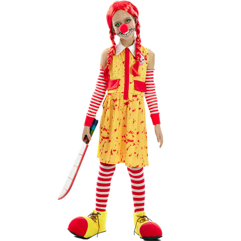 Disfraz de Payasa Ronald Mc asesina para niña