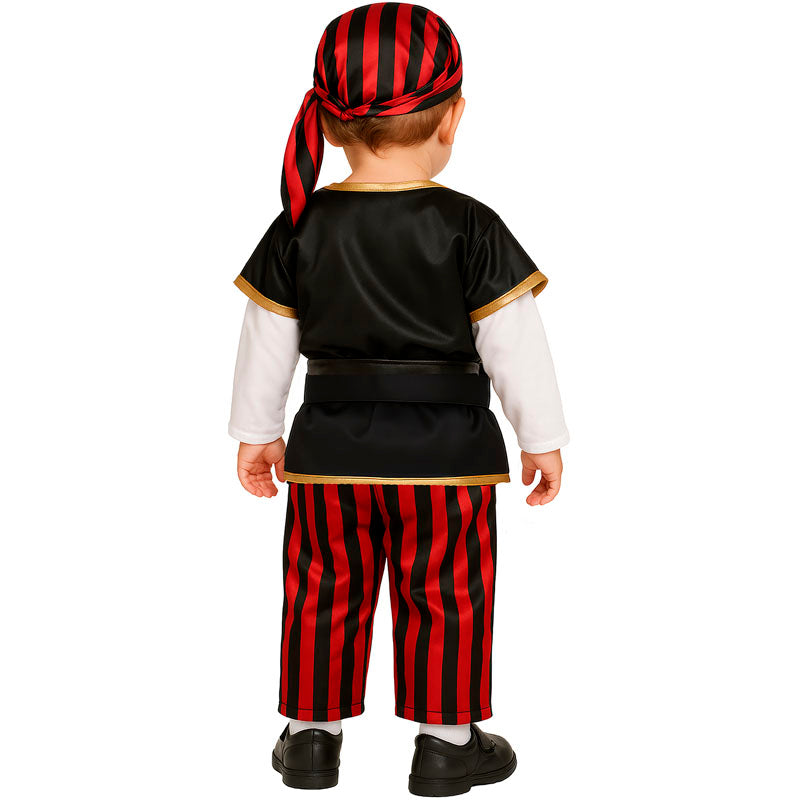 Disfraz de Pirata bucanero para bebé espalda