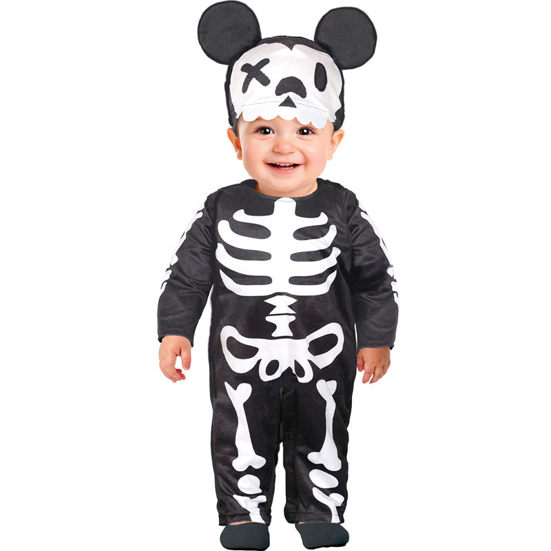 IKALI Männer Skelett Kostüm – Gruseliges Halloween-Outfit Mit Kapuze, Größen M-XL