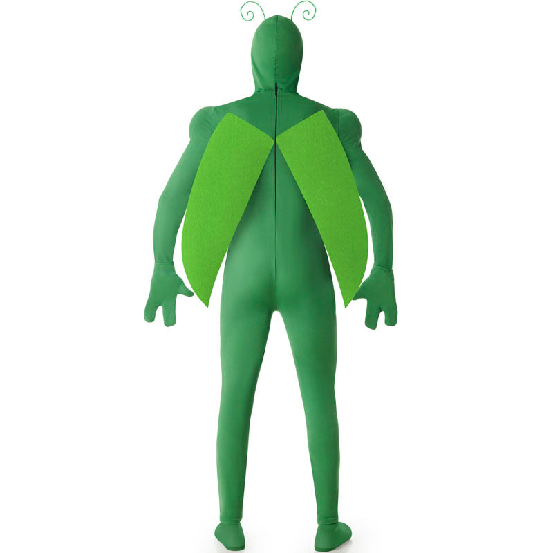 Disfraz de Saltamontes verde para hombre Espalda