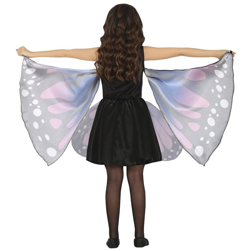 Disfraz de Mariposa Morada con Alas para niña Espalda