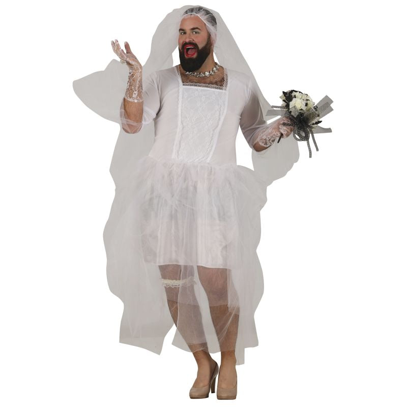Disfraz de Novia Sexy para hombre Bis