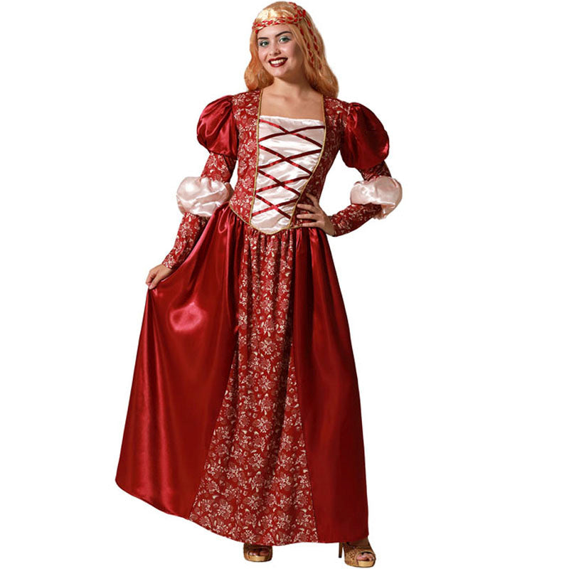 Disfraz para mujer de Dama feudal roja