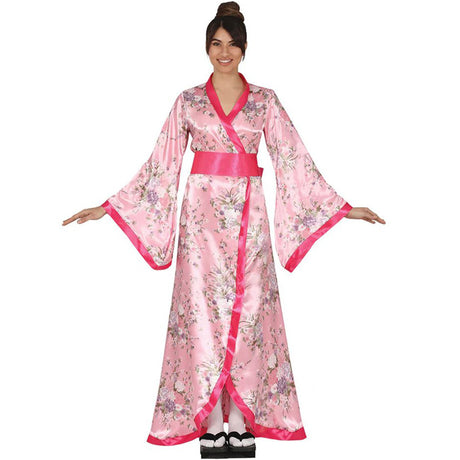 Disfraz Kimono Japonés Rosa para mujer