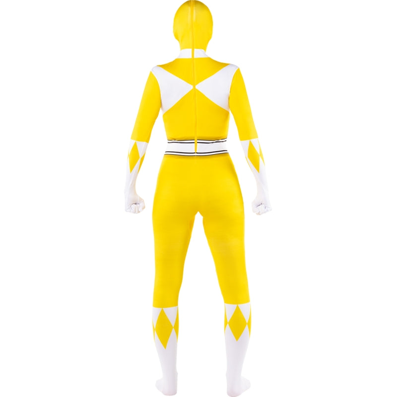 Disfraz de Power Ranger amarillo segunda piel para mujer Espalda