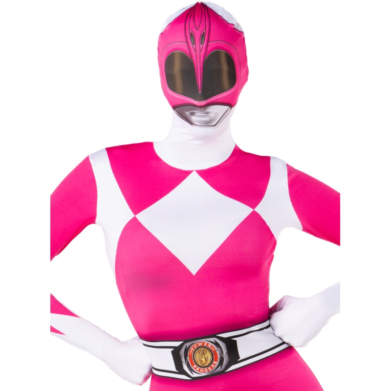 Disfraz de Power Ranger rosa segunda piel para mujer Detalle