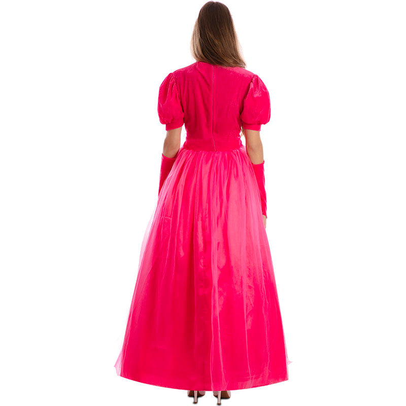 Disfraz de Princesa Peach Mario para mujer Espalda