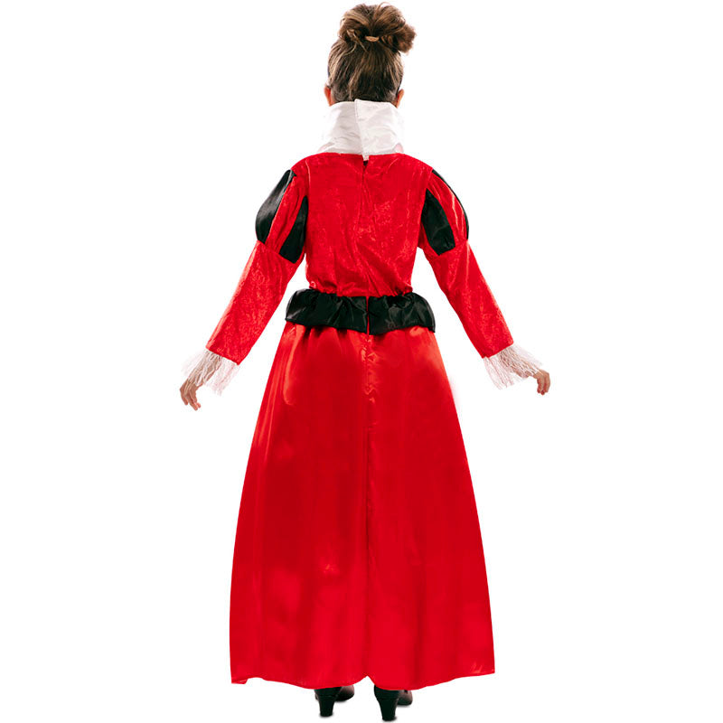 Disfraz de Reina de Corazones de Alicia para niña Espalda