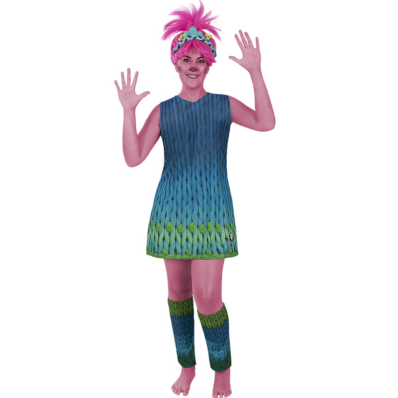 Disfraz de Poppy de los Trolls para mujer