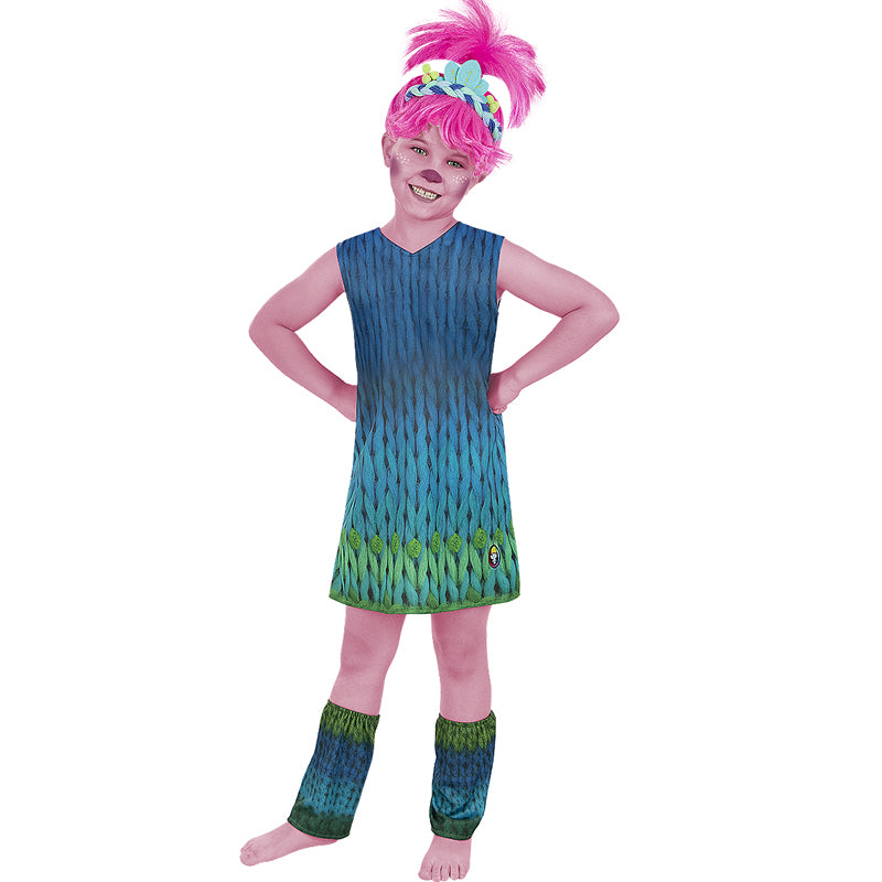 Disfraz de Poppy de los Trolls para niña