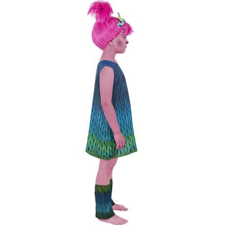 Disfraz de Poppy de los Trolls para niña Perfil