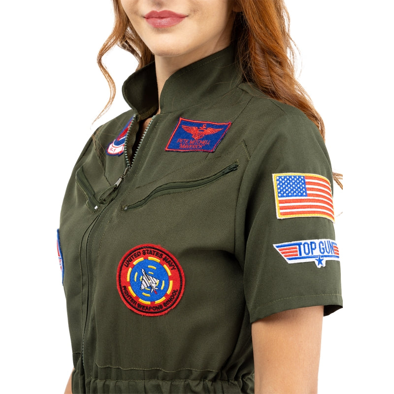 Disfraz de Aviadora Top Gun para mujer Detalle