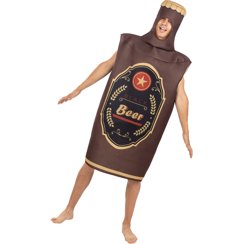 Disfraz de Botella de Cerveza Negra adulto unisex Bis